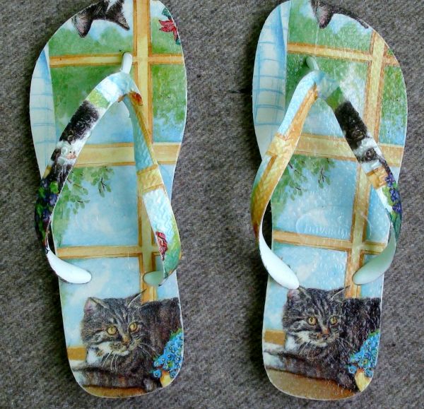 chinelo estampado